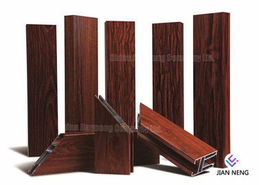 Wood Finish Aluminium Frame Profile , Customized Aluminum Extrusion Profiles