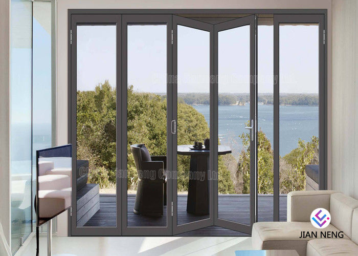 60 Termal Olarak Kırılmış Seri Alüminyum Pencere Ve Kapı Temperli Camlı Villa 5 + 12A + 5mm